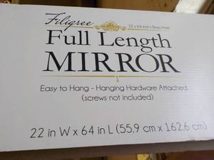 lot 53 image: Filigree 22 x 64 Brass Finish Ful...
