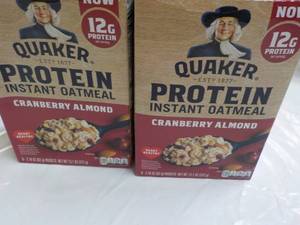 lot 84 image: 2 Boxes Quaker Protein Instant Oatm...