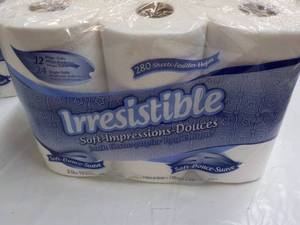 lot 91 image: 12 Rolls Irresistible 2 Ply Bath Ti...