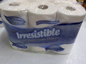lot 92 image: 12 Rolls Irresistible 2 Ply Bath Ti...