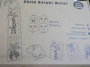lot 100 image: Child Height Meter Bamboo Waterproo...
