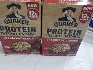 lot 102 image: 2 Boxes Quaker Protein Instant Oatm...
