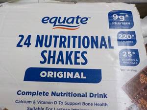 lot 107 image: Equate 24 Nutritional Shakes...