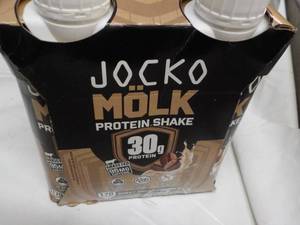 lot 109 image: 4 pack Jacko Malk Protein Shakes...