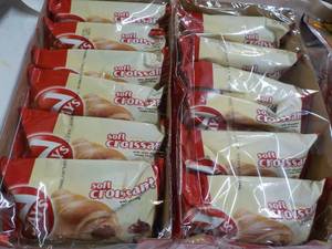 lot 130 image: 12 Soft Croissants with Chocolate F...