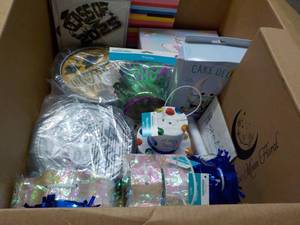 lot 141 image: Large Box of Party Supplies...