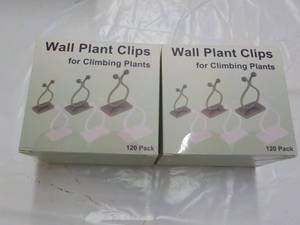 lot 204 image: 2 Boxes 120 Packs Wall Plant Clips...