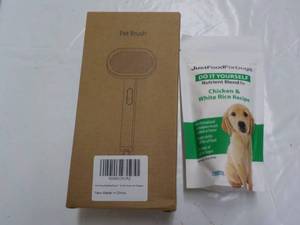 lot 208 image: Pet Brush and Dog Food...