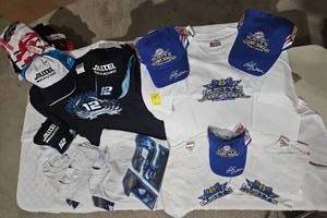 lot 115 image: Rustys Last Call and Ryan Newman #12 car - Vintage NASCAR Apparel