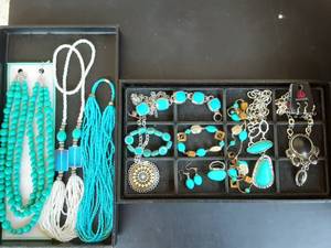 lot 24 image: Lot Of Southwest Beaded Jewelry (1-Bracelet Stamped .925)