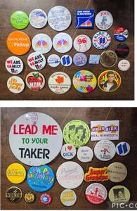 lot 39 image: Lot Of Collectible ButtonsPins