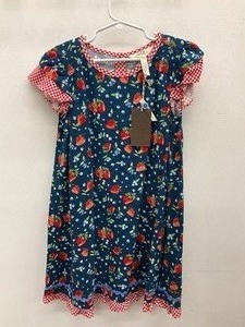 lot 59 image: Matilda Jane Size 6 Pajamas, Strawberry with red gingham print