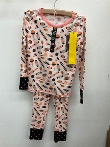 lot 71 image: Matilda Jane Size 6 Halloween Candy pattern two piece pajama set (pants set)