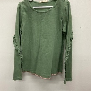 lot 90 image: Matilda Jane Size 8 green ruffle long sleeve shirt