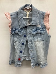 lot 108 image: Matilda Jane Size 10 sleeveless denim with gingham ruffle