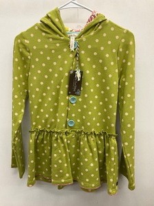 lot 116 image: Matilda Jane Size 12 polka dot long sleeve hooded top
