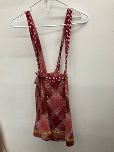 lot 117 image: Matilda Jane Size 12 red plaid overall skirt