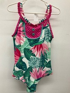 lot 121 image: Matilda Jane Size 8 tropical pattern swimsuit