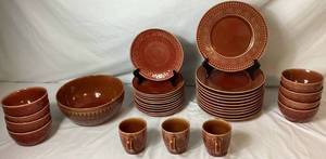 lot 13 image: Aztec Rust Stoneware Dinnerware Set from Certified International