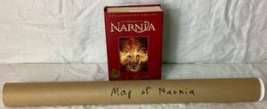 lot 12 image: Narnia Bundle - 1972 Pauline Baynes Map of Narnia Poster and The Signature Edition of The Chronicles of Narnia