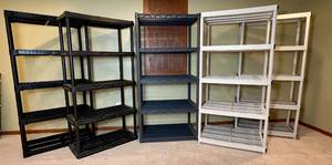 lot 137 image: Set of 5 Plastic Shelving Units Lot 2