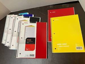 lot 123 image: Wide Ruled Notebooks