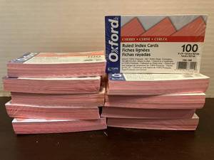 lot 24 image: Oxford Cherry Index Cards