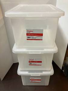 lot 64 image: Plastic File Totes