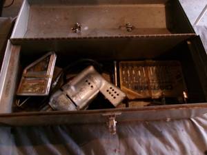 lot 46 image: Black & Decker 14 Elec Drill WBox & Drills