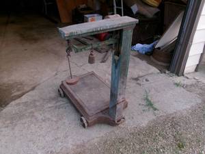 Vintage N.B. Caston & Son Large Platform Scale