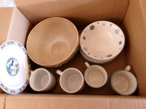 lot 83 image: Glassware Snowflake Plates, Coffee Cups & Misc