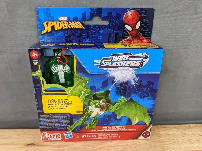 lot 99J image: Brand New Marvel Spider-Man Web Splashers Green Symbiote Toy