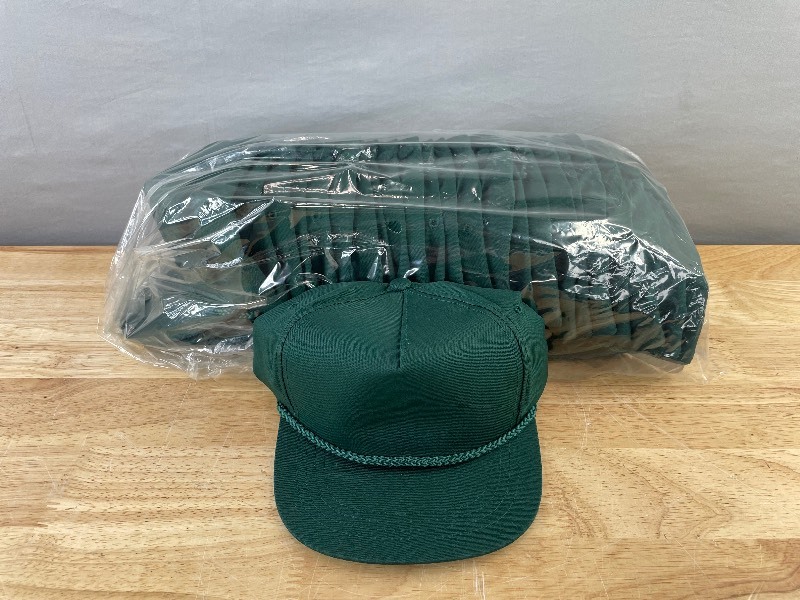 lot 9 image: 144 Brand New Yupoong Spruce Green Hats Youth OSFM