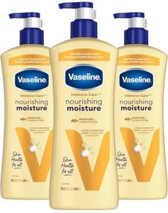 lot 50 image: 3 Brand New Vaseline Intensive Care Nourishing Moisture Body Lotion