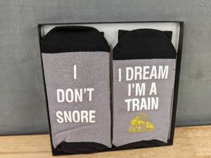 lot 91 image: Brand New Zmart Train-Themed Socks, Mens Size 6-13, Womens Size 7-14