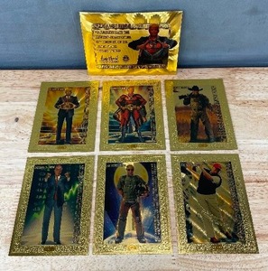 lot 32G image: 6 New Donald Trump 24k Gold 45th Presidential 5 Trading Cards with Envelope