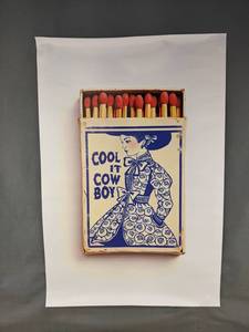 lot 112 image: Brand New Cool It Cowboy Canvas Poster, Coastal Cowgirl, 16 x 24 Print