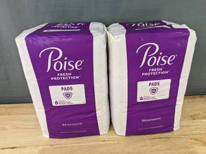 lot 128A image: 2 Brand New Poise Fresh Protection Pads, ModerateLong - 54 Each