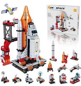 lot 58K image: Brand New Aero Space Shuttle Launch Center 566 Piece STEM Block Set