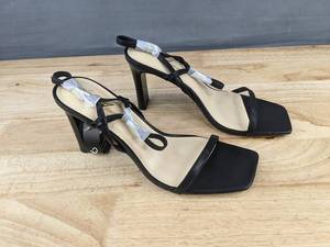 lot 151 image: Brand New Athlefit Womens Strappy High Heels Black - Size 8