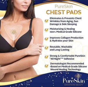 lot 160 image: Brand New PureSkin Smoothing Beauty Decollete Pads - 3-Pack