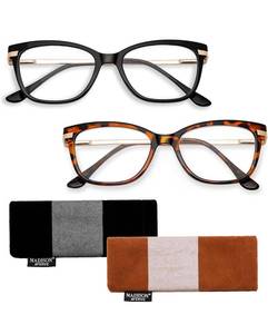 lot 175 image: 2 Brand New Madison Avenue Reading Glasses 2.0 With Cases