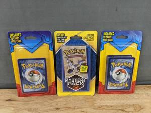 lot 9K image: 3 Brand New Pokemon Card Packs with Mystery Pack