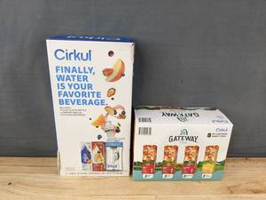 lot 54K image: Brand New Cirkul Starter Kit with 12oz Bottle and 8 Gateway Tea Sip Cartridge Variety Pack