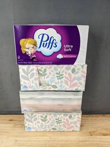 lot 71K image: 4 Brand New Puffs Facial Tissue Boxes