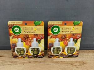lot 78K image: 4 Brand New Air Wick Pumpkin Spice Essential Oil Refills