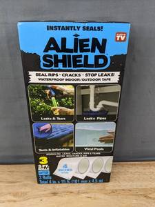 lot 83K image: 3 Rolls Brand New Alien Shield Waterproof Repair Tape, 4 in x 15 ft Each