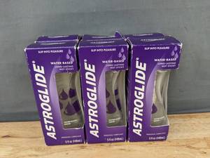 lot 70K image: 6 Brand New Astroglide Water-Based Lubricant 5 oz Each