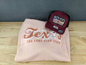 lot 63K image: Brand New Texas Hoodie Unisex Size XL and Adjustable Trucker Hat
