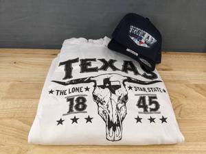 lot 89K image: Brand New Texas Hoodie Mens Size 2XL and Adjustable Texas Mesh Cap